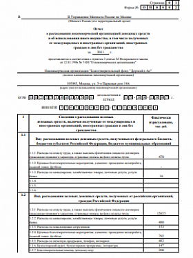 Годовой отчет 2011 года в Минюст РФ (часть 2)