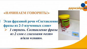 Курс «Начинаем говорить». Основной период. Этап IV - “Работа по формированию фразы”, Видео 11: Составление фразы из 2-х слов